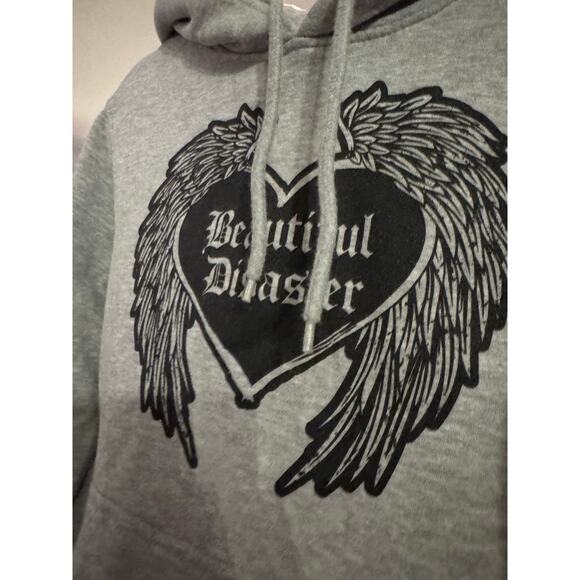 VS pink Full zip up hoodie hooded sweatshirt large vintage bling - Picture 5 of 9